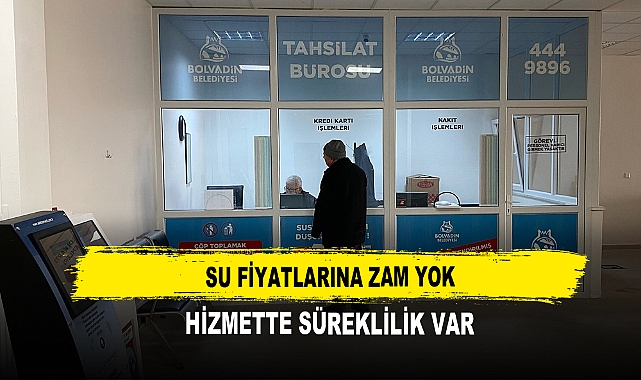 Su Fiyatlarına Zam Yok Hizmette Süreklilik Var