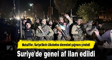 Suriye'de genel af ilan edildi