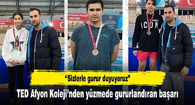 TED Afyon Koleji’nden yüzmede gururlandıran başarı