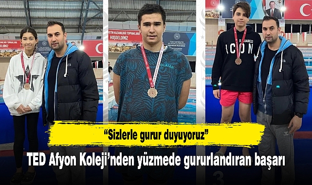 TED Afyon Koleji’nden yüzmede gururlandıran başarı
