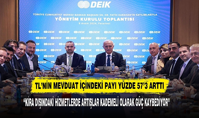 TL’NİN MEVDUAT İÇİNDEKİ PAYI YÜZDE 57’3 ARTTI