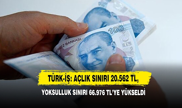 TÜRK-İŞ: Açlık Sınırı 20.562 TL, Yoksulluk Sınırı 66.976 TL’ye Yükseldi