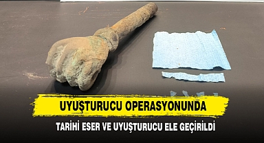 Uyuşturucu Operasyonunda Tarihi Eser ve Uyuşturucu Ele Geçirildi