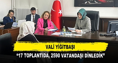 VALİ YİĞİTBAŞI ''17 TOPLANTIDA, 2590 VATANDAŞI DİNLEDİK