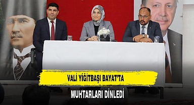 VALİ YİĞİTBAŞI BAYAT’TA MUHTARLARI DİNLEDİ