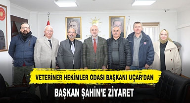 VETERİNER HEKİMLER ODASI BAŞKANI UÇAR'DAN, BAŞKAN ŞAHİN'E ZİYARET