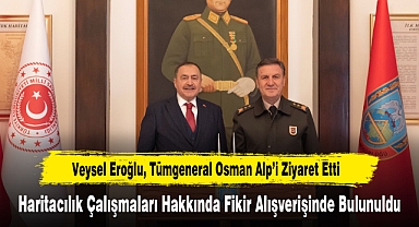 Veysel Eroğlu, Tümgeneral Osman Alp’i Ziyaret Etti