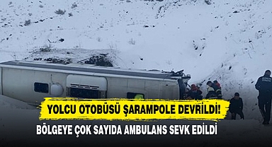 Yolcu Otobüsü Şarampole Devrildi!