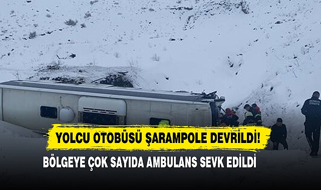 Yolcu Otobüsü Şarampole Devrildi!