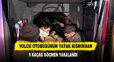 Yolcu Otobüsünün Yatak Kısmından 9 Kaçak Göçmen Yakalandı