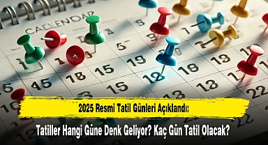 2025 Resmi Tatiller Hangi Güne Denk Geliyor? Kaç Gün Tatil Olacak?