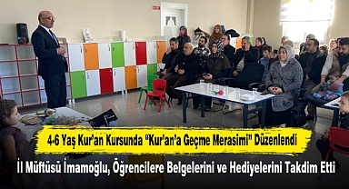 4-6 Yaş Kur’an Kursunda “Kur’an’a Geçme Merasimi” Düzenlendi