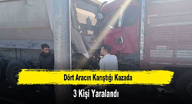 4 Aracın Karıştığı Kazada 3 Kişi Yaralandı