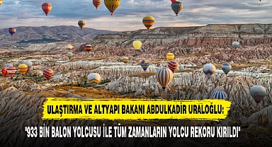 "933 BİN BALON YOLCUSU İLE TÜM ZAMANLARIN YOLCU REKORU KIRILDI"