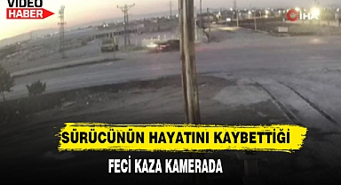 Afyon'da Sürücünün Hayatını Kaybettiği Feci Kaza Kamerada