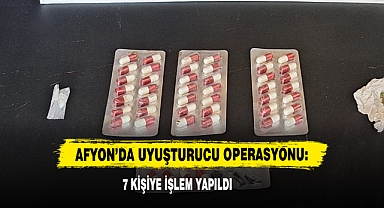 Afyon’da Uyuşturucu Operasyonu: 7 Kişiye İşlem Yapıldı