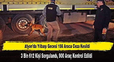 Afyon’da Yılbaşı Gecesi 156 Araca Ceza Kesildi