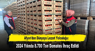Afyon'dan Dünyaya Lezzet Yolculuğu: 2024 Yılında 8.700 Ton Domates İhraç Edildi