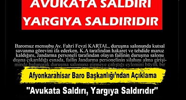 Afyonkarahisar Baro Başkanlığı'ndan Açıklama: