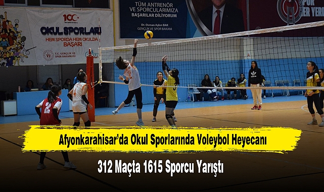 Afyonkarahisar'da 1615 Genç Voleybol İçin Sahaya İndi
