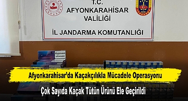 Afyonkarahisar’da Çok Sayıda Kaçak Tütün Ürünü Ele Geçirildi