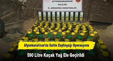 Afyonkarahisar'da Sahte Zeytinyağı Operasyonu: 590 Litre Kaçak Yağ Ele Geçirildi