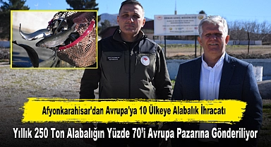 Afyonkarahisar'dan Avrupa'ya 10 Ülkeye Alabalık İhracatı:  Yıllık 250 Ton Alabalığın Yüzde 70'i Avrupa Pazarına Gönderiliyor
