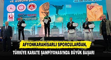 Afyonkarahisarlı Sporculardan, Türkiye Karate Şampiyonası'nda Büyük Başarı