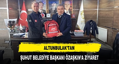 ALTUNBULAK’TAN ŞUHUT BELEDİYE BAŞKANI ÖZAŞKIN’A ZİYARET
