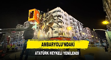 Ambaryolu’ndaki Atatürk Heykeli Yenilendi