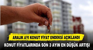 ARALIK AYI KONUT FİYAT ENDEKSİ AÇIKLANDI