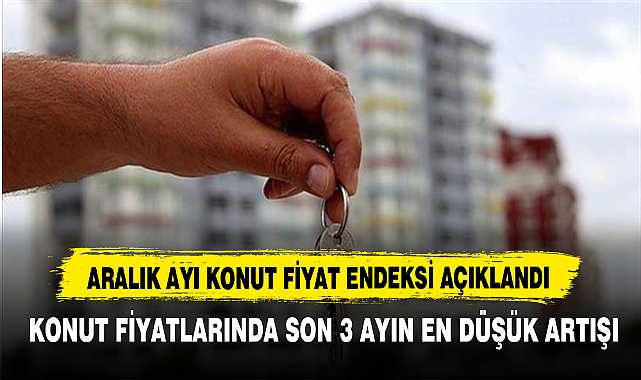 ARALIK AYI KONUT FİYAT ENDEKSİ AÇIKLANDI