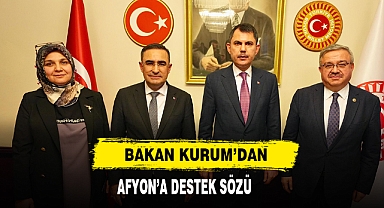 Bakan Kurum’dan Afyon’a Destek Sözü