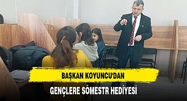 BAŞKAN KOYUNCU'DAN GENÇLERE SÖMESTR HEDİYESİ