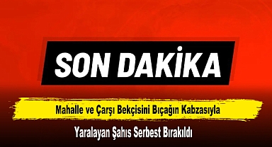 Bekçiyi Bıçağın Kabzasıyla Yaralayan Şahıs Serbest Bırakıldı