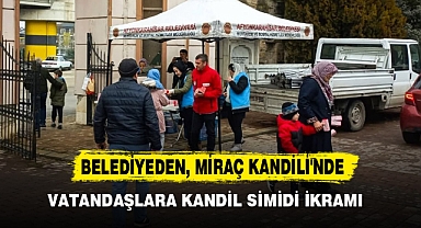 Belediyeden, Miraç Kandili'nde Vatandaşlara Kandil Simidi İkramı