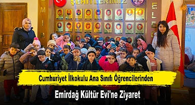 Cumhuriyet İlkokulu Ana Sınıfı Öğrencilerinden, Emirdağ Kültür Evi'ne Ziyaret