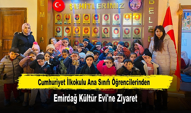 Cumhuriyet İlkokulu Ana Sınıfı Öğrencilerinden, Emirdağ Kültür Evi'ne Ziyaret