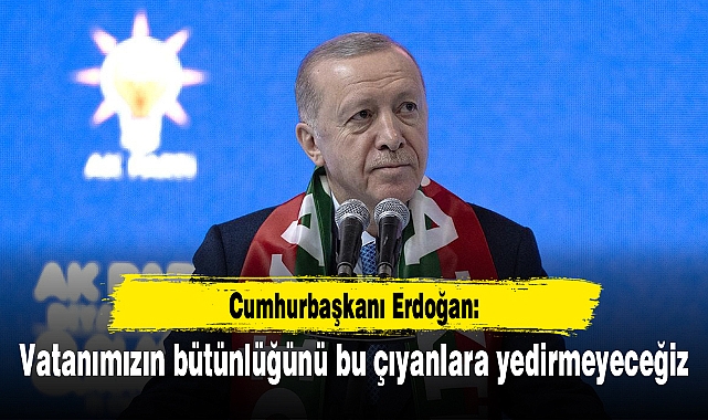 Erdoğan: Vatanımızın bütünlüğünü bu çıyanlara yedirmeyeceğiz