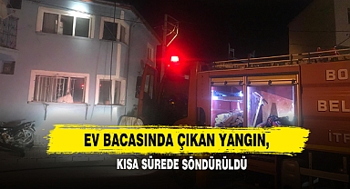 Ev Bacasında Çıkan Yangın, Kısa Sürede Söndürüldü