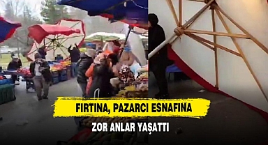 Fırtına, Pazarcı Esnafına Zor Anlar Yaşattı