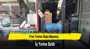Fren Yerine Gaza Basınca İş Yerine Daldı