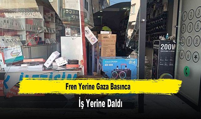 Fren Yerine Gaza Basınca İş Yerine Daldı