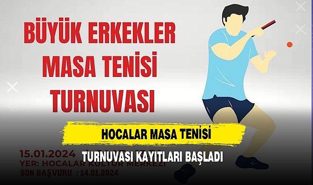 Hocalar Masa Tenisi Turnuvası Kayıtları Başladı