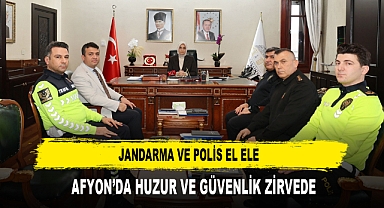 Jandarma ve Polis El Ele Afyon'da Huzur ve Güvenlik Zirvede