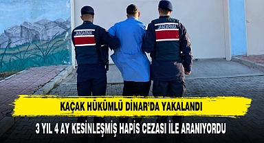 KAÇAK HÜKÜMLÜ DİNAR’DA YAKALANDI