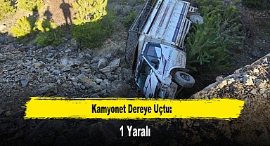 Kamyonet Dereye Uçtu: 1 Yaralı
