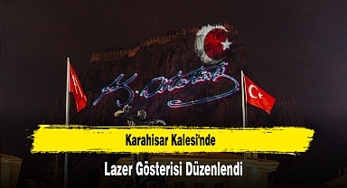 Karahisar Kalesi'nde Lazer Gösterisi Düzenlendi