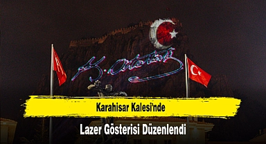 Karahisar Kalesi'nde Lazer Gösterisi Düzenlendi