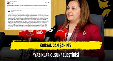 Köksal’dan Şahin’e “Yazıklar Olsun” Eleştirisi